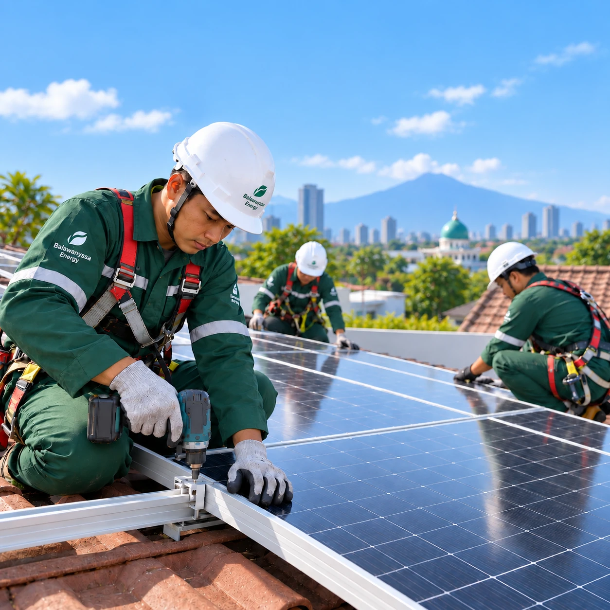 Instalasi Panel Surya Puskesmas